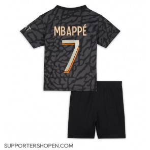 Paris Saint-Germain Kylian Mbappe #7 Tredje tröja Barn 2023-24 Kortärmad (+ korta byxor)